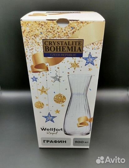 Wellfort Royal графин,бокалы Bohemia Crystalite