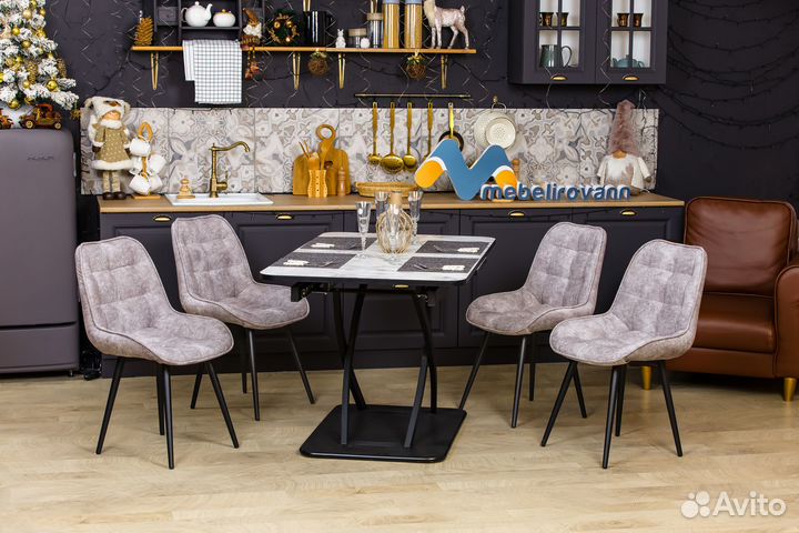 Велюровые стулья для кухни Румба