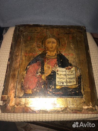 Старинная икона Господь Вседержитель