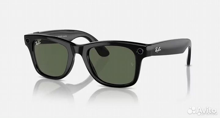 Ray-Ban Wayfarer SMART Glasses - Shiny Black/Green