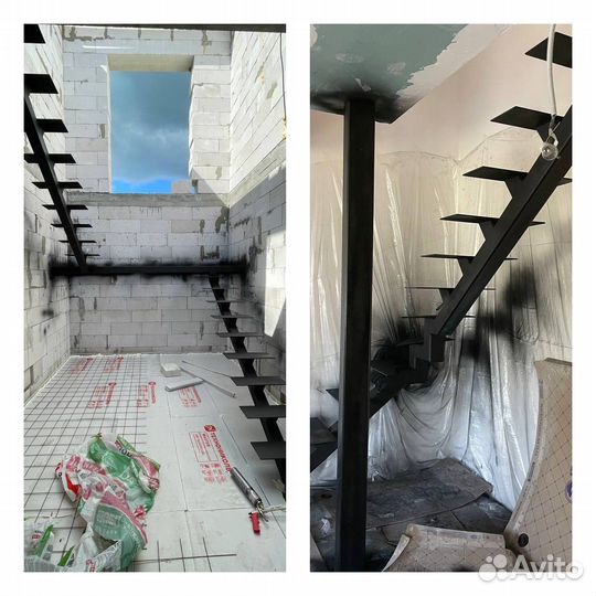 Металлический каркас лестницы