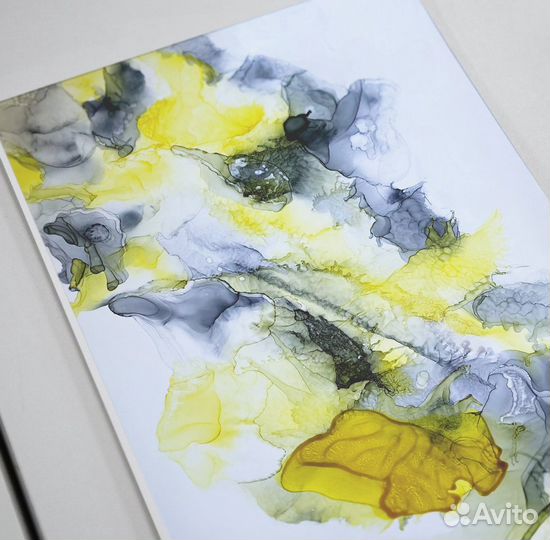 Интерьерная картина спиртовыми чернилами