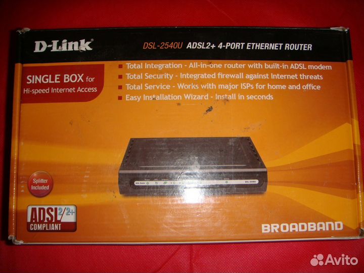 Adsl Router D-Link DSL-2540U