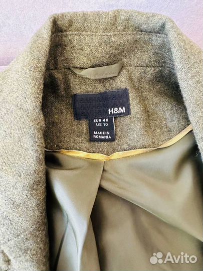 Жакет пиджак женский новый h&m 46 р шерсть
