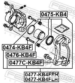 Скоба переднего тормозного суппорта 0477C-KB4F