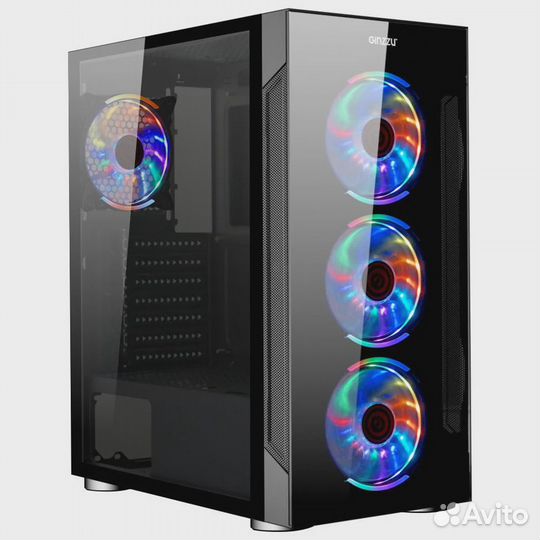 Корпус Ginzzu cl280 4 RGB кулера 120мм+ пульт