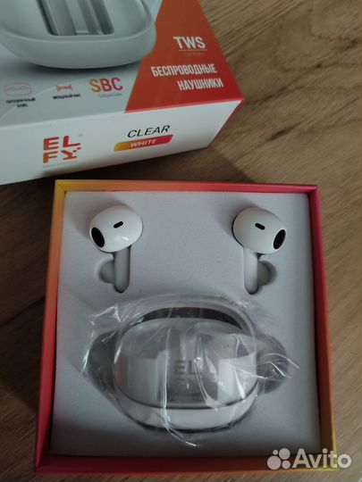 Наушники True Wireless Elfy EPA-Basic-WH-M White