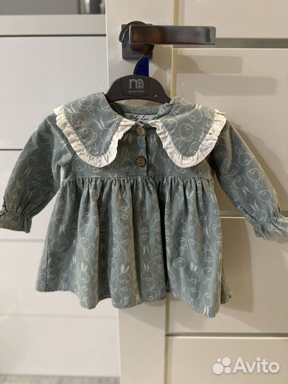 Платье фланелевое 80