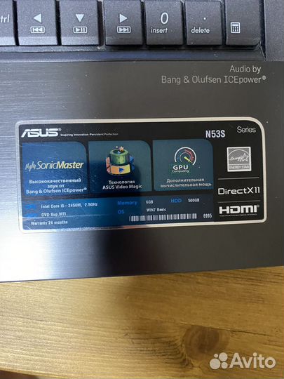Ноутбук asus n53s