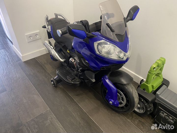 RiverToys Мотоцикл Moto E222KX, синий