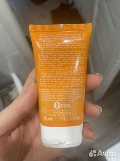 Крем от загара spf 50 для лица clarins