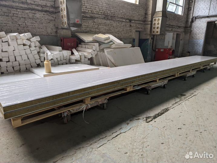 Стеновые сэндвич-панели на минеральной(базальтовой