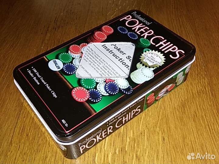 Набор для покера (100 фишек) новый