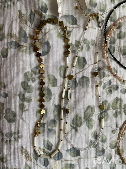 Чокер гематит жемчуг перламутр