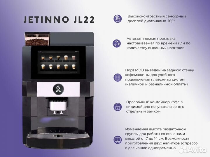 Кофемашина автомат Jetinno JL22 в наличии