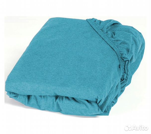 Простынь GoodNight Трикотаж 160х200х20 Бирюза на р