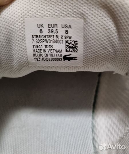 Кеды lacoste женские 38 р