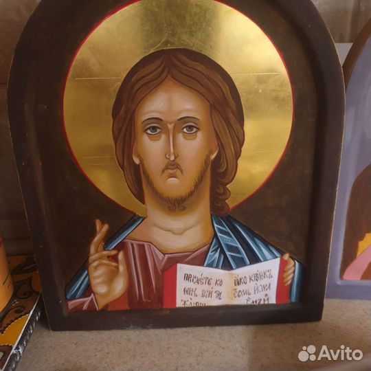 Икона рукописная. Спас Вседержитель