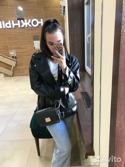 Куртка кожанка 46