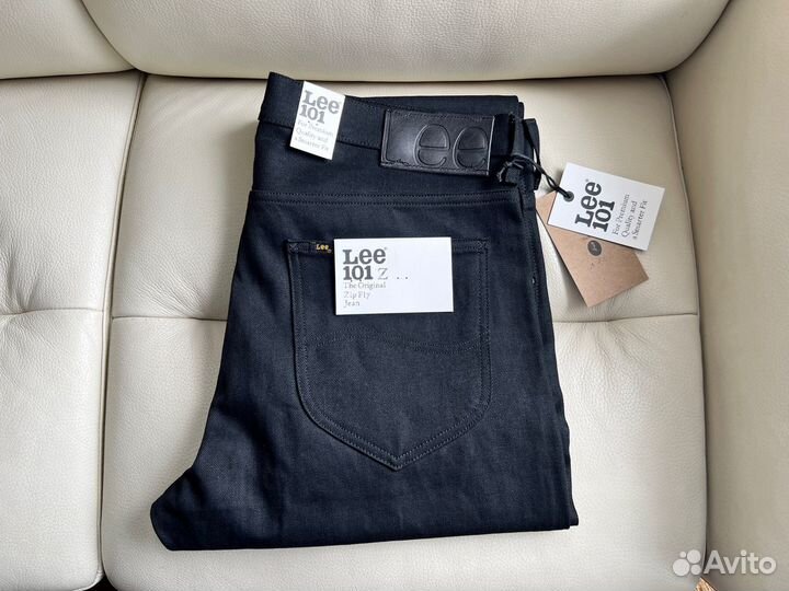 Легендарные Lee 101z Selvedge Denim Black 36x32