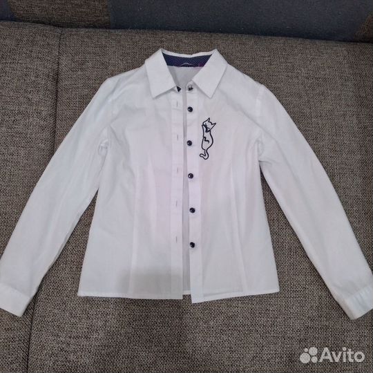 Блузка школьная для девочки 128 см