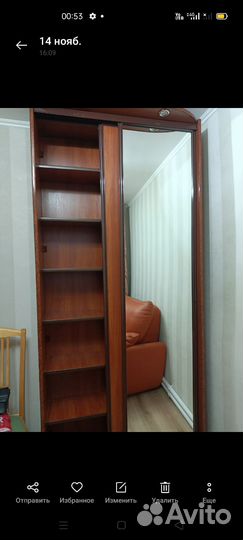 Шкаф купе бу ширина 110, высота 240, глубина 41