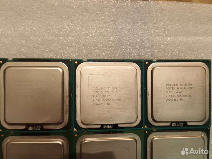 Процессоры Intel Core, Pentium, Celeron (11 штук)