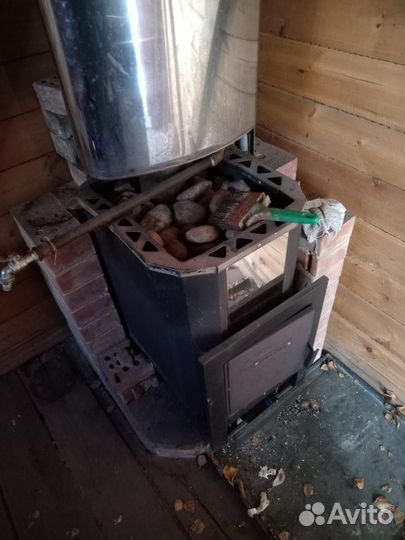 Печь для бани с баком