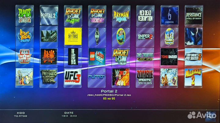 Playstation 3 Super Slim прошитая 1Тб+120 игр PS3