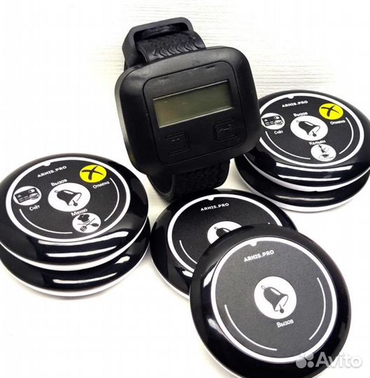 Кнопка вызова официанта и часы-пейджер Эконом