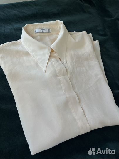 Рубашка mango 100% шёлк