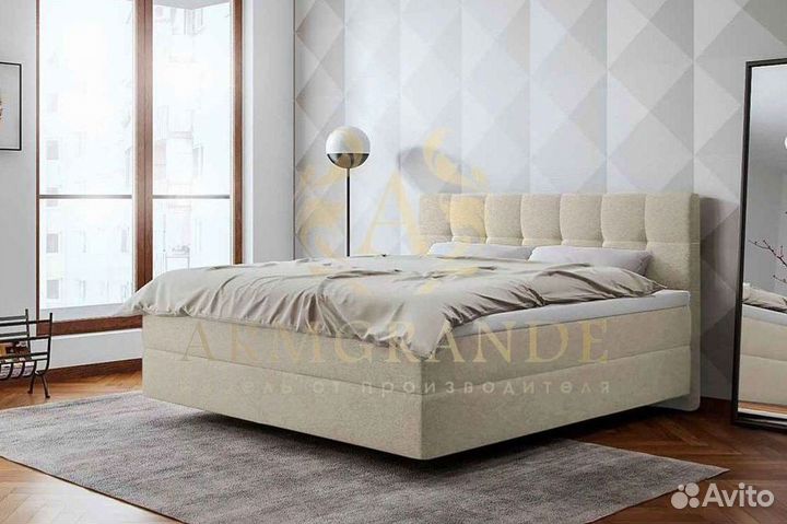 Кровать с мягким изголовьем под заказ