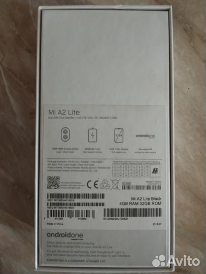 Xiaomi Mi A2 Lite Android One, 4/32 ГБ