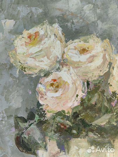 Картина Букет роз Холст 30 х 40 см