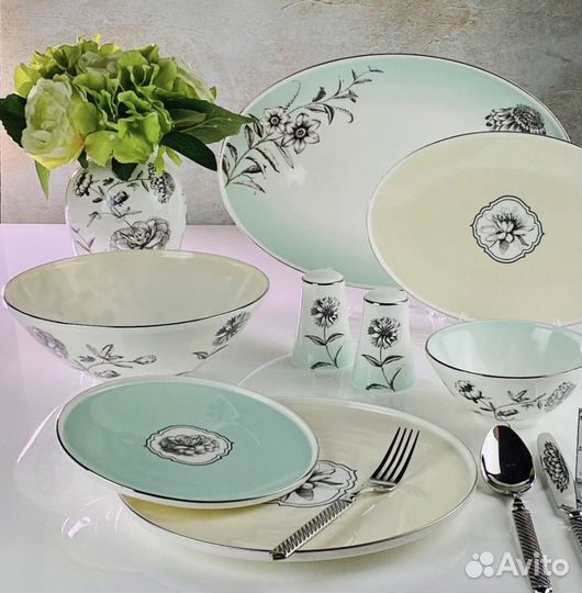 Столовый сервиз Lemongreas в стиле Villeroy&bovh