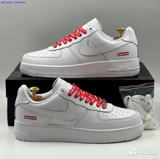 Кроссовки Nike Air Force 1 Low & Supreme (Арт.38213)