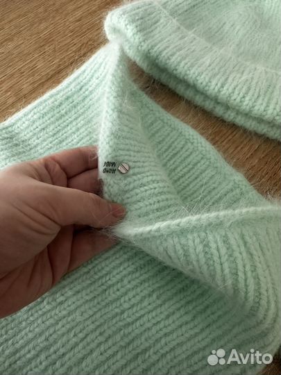 Комплект шапка, снуд и варежки