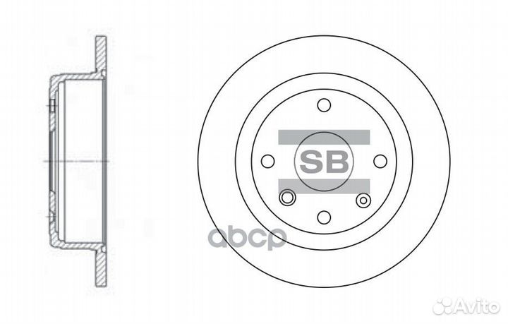 SD3033 диск тормозной задний Chevrolet Lacetti