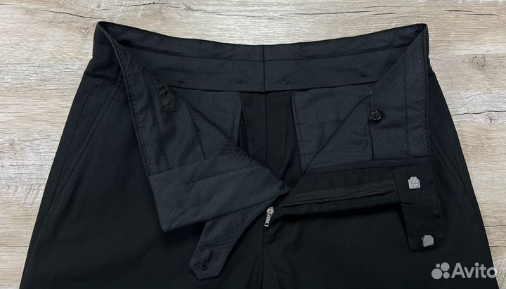 Чёрные мужские хлопковые брюки слаксы Strenesse