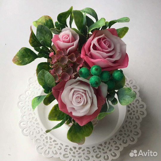 Мини букеты из мыла