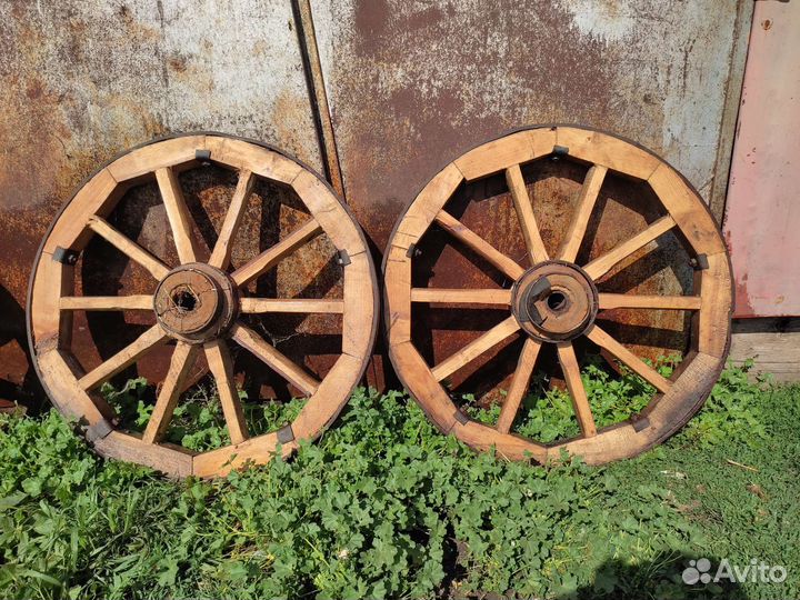 Колёсо деревянное для декора