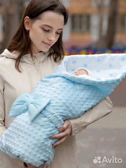 Конверт на выписку для новорожденных весна лето