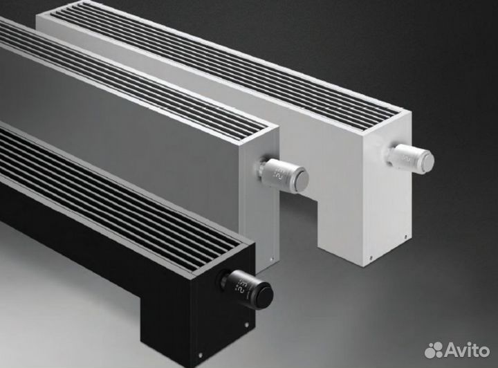 Напольный конвектор диз Royal step черный 800