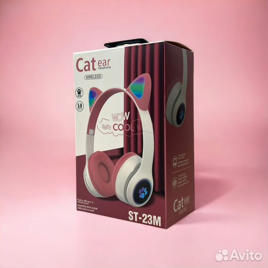 Bluetooth гарнитура CAT EAR CT-23M Pink