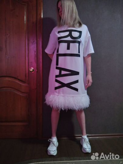 Платье футболка новая relax