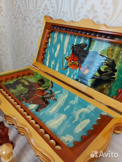 Шахматы, нарды, шашки деревянные ручная работа