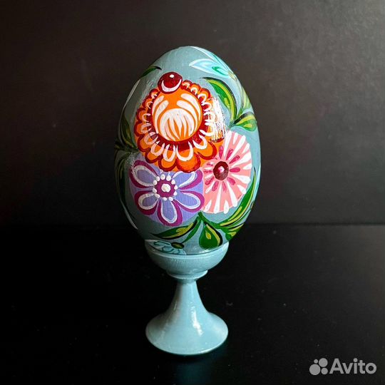 Яйцо деревянное пасхальное ручная роспись