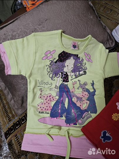 Пакет новой одежды для девочки 2-5лет