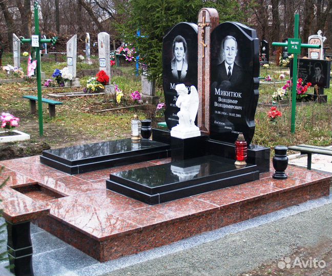 Памятники из гранита и мрамора. Облицовка могил
