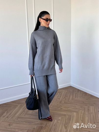 Шерстяной Брючный Костюм Корея 42/48